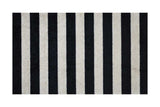 2' X 4' Black and Tan Wide Stripe Washable Floor Mat - Homeroots - Flyclothing LLC