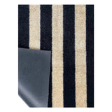 2' X 4' Black and Tan Wide Stripe Washable Floor Mat - Homeroots - Flyclothing LLC