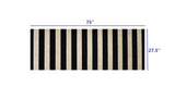 2' X 6' Black and Tan Wide Stripe Washable Runner Rug - Homeroots - Flyclothing LLC
