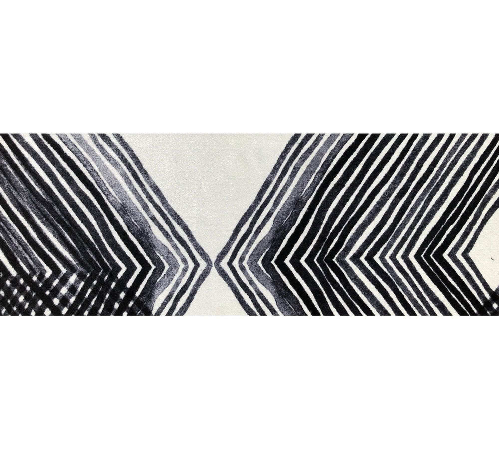 2' X 6' Black and Gray Abstract Arrow Washable Runner Rug - Homeroots - Flyclothing LLC