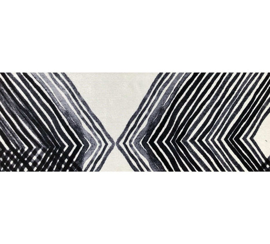 2' X 6' Black and Gray Abstract Arrow Washable Runner Rug - Homeroots - Flyclothing LLC