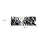 2' X 6' Black and Gray Abstract Arrow Washable Runner Rug - Homeroots - Flyclothing LLC