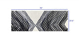 2' X 6' Black and Gray Abstract Arrow Washable Runner Rug - Homeroots - Flyclothing LLC