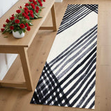 2' X 6' Black and Gray Abstract Arrow Washable Runner Rug - Homeroots - Flyclothing LLC