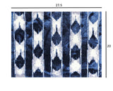 2' X 3' Shades of Blue Abstract Stripes Washable Floor Mat - Homeroots - Flyclothing LLC