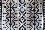 2' X 6' Black and Gray Aztec Washable Runner Rug - Homeroots - Flyclothing LLC