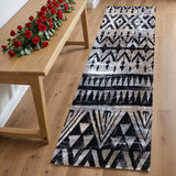 2' X 6' Black and Gray Aztec Washable Runner Rug - Homeroots - Flyclothing LLC