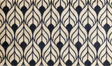 2' X 4' Graphite and Tan Abstract Leaves Washable Floor Mat - Homeroots - Flyclothing LLC