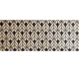 2' X 6' Graphite and Tan Abstract Leaves Washable Runner Rug - Homeroots - Flyclothing LLC