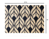 2' X 3' Graphite and Tan Abstract Leaves Washable Floor Mat - Homeroots - Flyclothing LLC