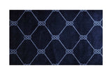 2' X 3' Navy Nautical Knots Washable Floor Mat - Homeroots - Flyclothing LLC