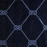 2' X 3' Navy Nautical Knots Washable Floor Mat - Homeroots - Flyclothing LLC