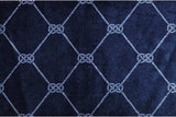 2' X 6' Navy Nautical Knots Washable Runner Rug - Homeroots - Flyclothing LLC
