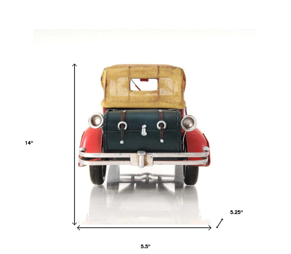 c1933 Vintage Red Duesenberg Model J Sculpture - Homeroots - Flyclothing LLC