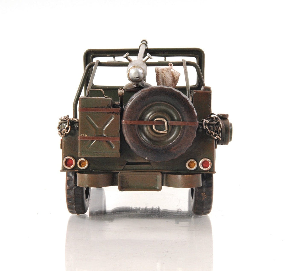 6" Army Green Metal Hand Painted Decorative Truck - Homeroots - Flyclothing LLC