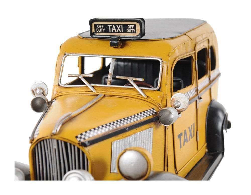 c1933 Vintage Checker Taxi Cab Model Sculpture - Homeroots - Flyclothing LLC