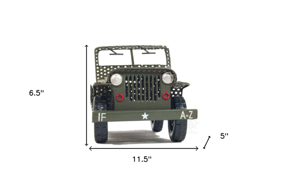 c1945 Willys CJ-2A Overland Jeep Sculpture - Homeroots - Flyclothing LLC