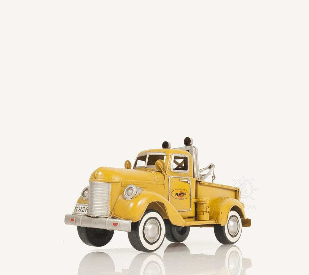 c1926 Pennzoil Tow Truck Yellow Model Sculpture - Homeroots - Flyclothing LLC