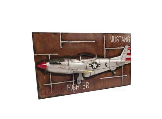 c1943 Grey Mustang P51 Frame - Homeroots - Flyclothing LLC