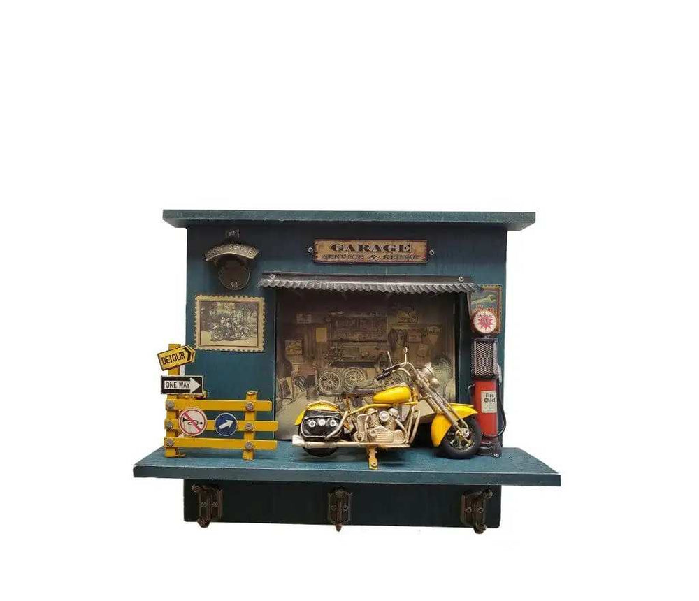 Vintage Harley Garage Key Organizer - Homeroots - Flyclothing LLC