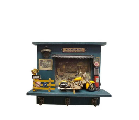 Vintage Harley Garage Key Organizer - Homeroots - Flyclothing LLC