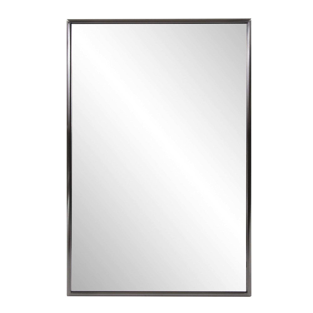Brushed Titanium Rectangular Wall Mirror - Homeroots - Flyclothing LLC