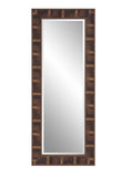 Rich Rustic Brown Faux Wood Full Body Wall Mirror - Homeroots - Flyclothing LLC