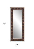Rich Rustic Brown Faux Wood Full Body Wall Mirror - Homeroots - Flyclothing LLC
