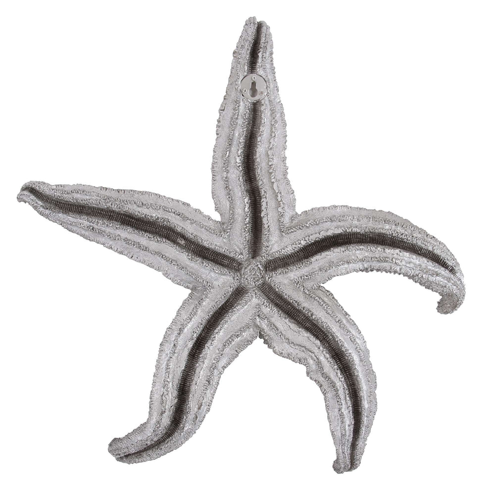 19" Silver Pewter Textured Starfish Wall Art - Homeroots - Flyclothing LLC