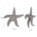 19" Silver Pewter Textured Starfish Wall Art - Homeroots - Flyclothing LLC