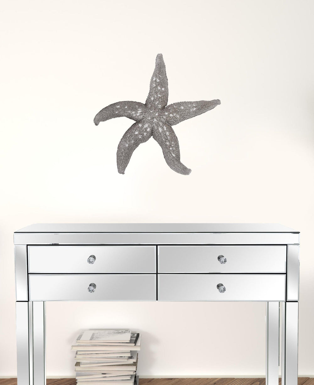 19" Silver Pewter Textured Starfish Wall Art - Homeroots - Flyclothing LLC