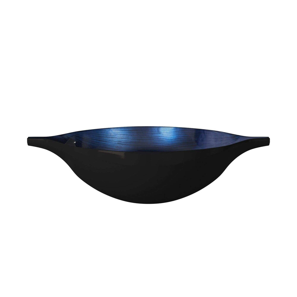 Sleek Blue and Black Lacquer Centerpiece Eye Bowl - Homeroots - Flyclothing LLC