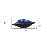 Sleek Blue and Black Lacquer Centerpiece Eye Bowl - Homeroots - Flyclothing LLC