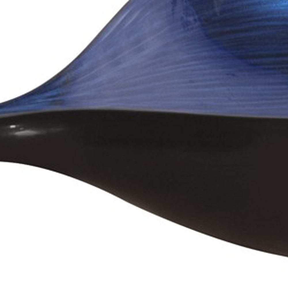 Sleek Blue and Black Lacquer Centerpiece Eye Bowl - Homeroots - Flyclothing LLC