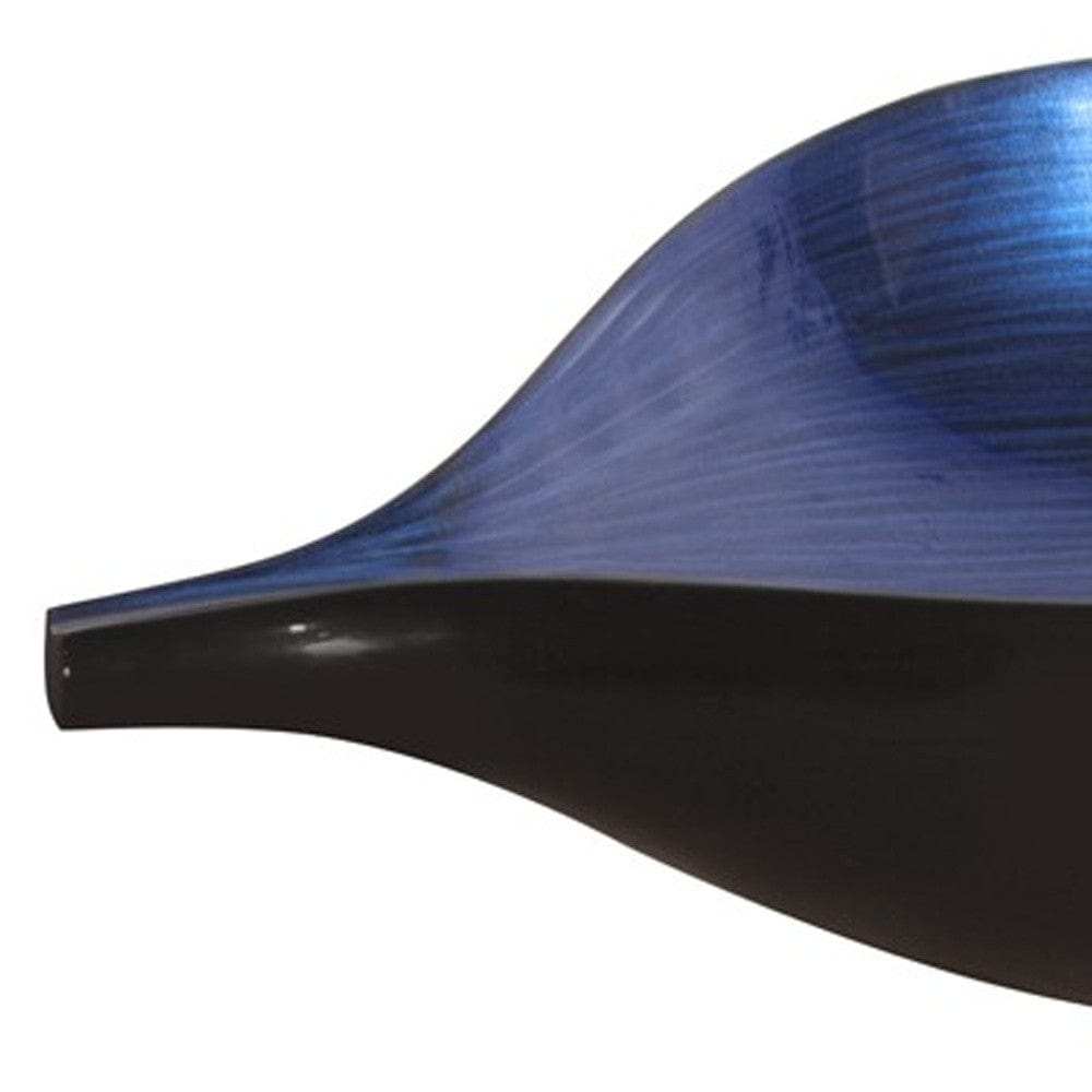 Sleek Blue and Black Lacquer Centerpiece Eye Bowl - Homeroots - Flyclothing LLC