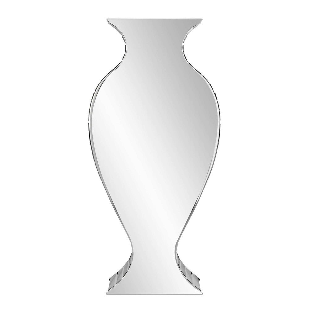 Beveled Mirrored Panel Curvy Tall Vase - Homeroots - Flyclothing LLC