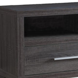 60" Gray Cabinet Enclosed Storage TV Stand - Homeroots