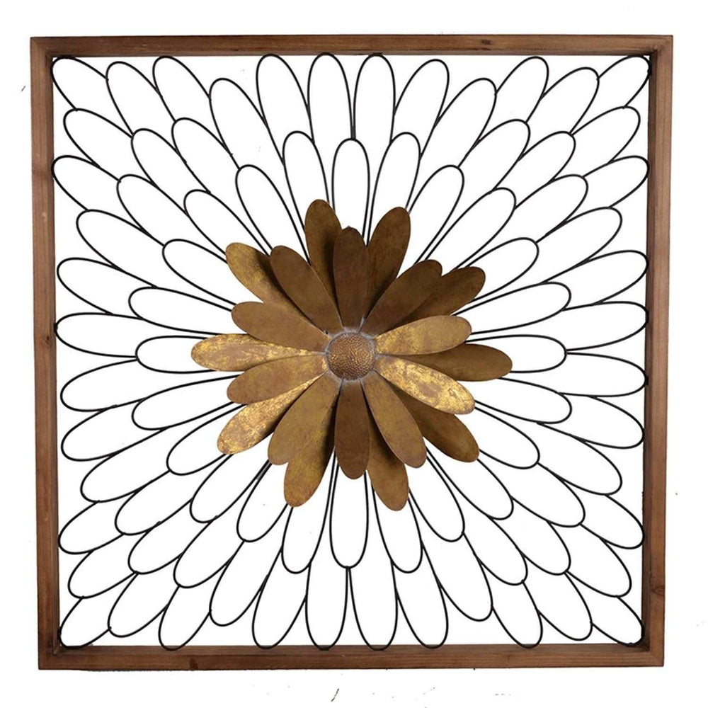 Rustic Black and Bronze 3D Floral Bloom Wall Art - Homeroots - Flyclothing LLC