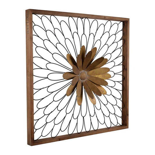 Rustic Black and Bronze 3D Floral Bloom Wall Art - Homeroots - Flyclothing LLC