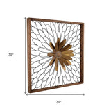 Rustic Black and Bronze 3D Floral Bloom Wall Art - Homeroots - Flyclothing LLC