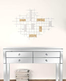 Contemporary White and Gold Geo Grid Wall Art - Homeroots - Flyclothing LLC