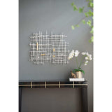 Contemporary Large White and Gold Geo Grid Wall Art - Homeroots - Flyclothing LLC