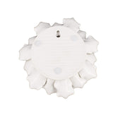 6" Off White Sculptural Flower Ceramic Wall Decor - Homeroots
