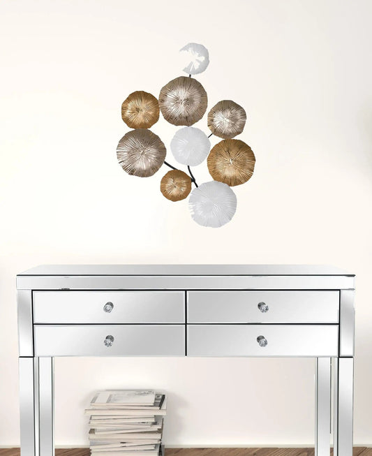 Retro Modern 24" Metallic Metal Wall Art - Homeroots