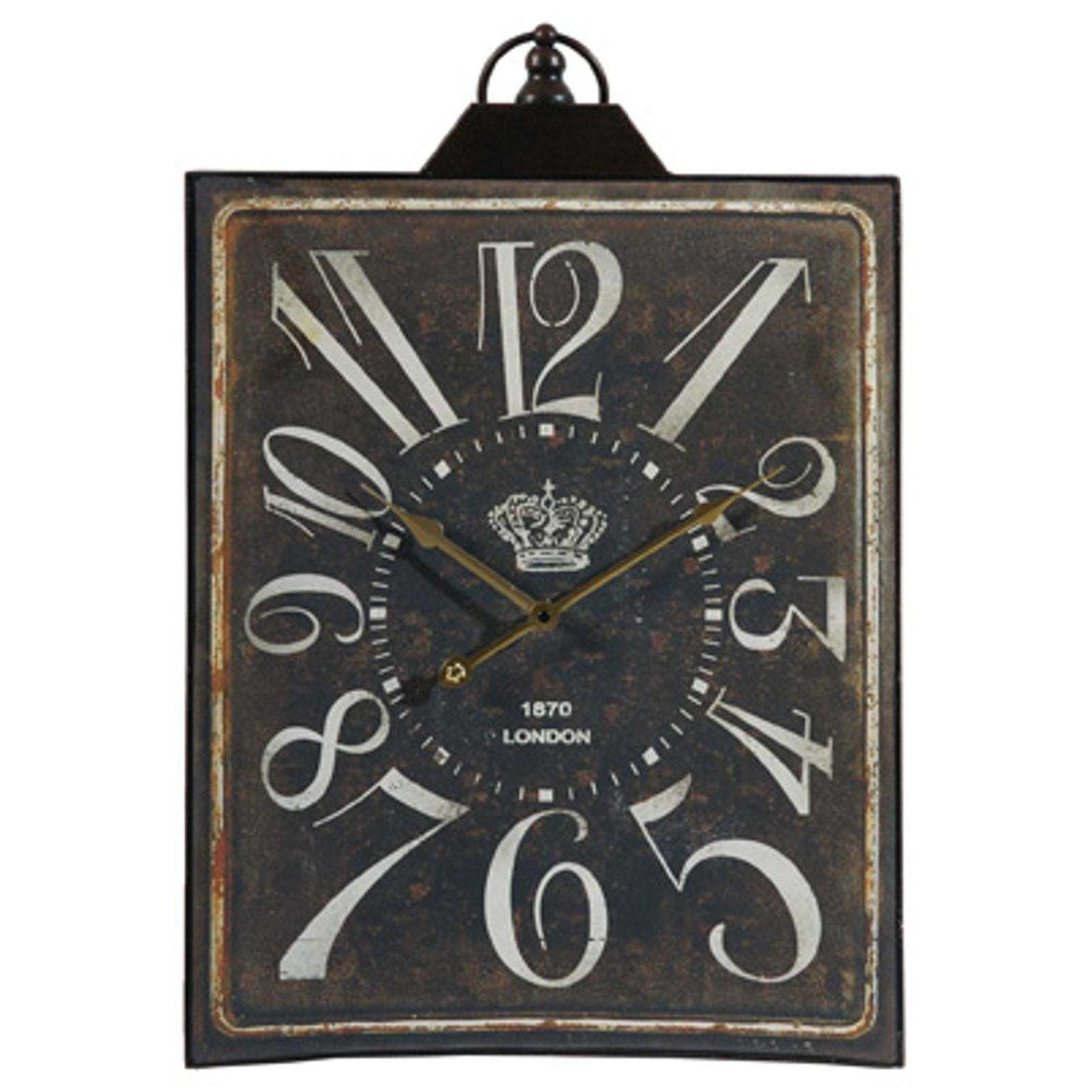 Vintage Style Black and White Iron Wall Clock - Homeroots - Flyclothing LLC