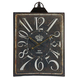 Vintage Style Black and White Iron Wall Clock - Homeroots - Flyclothing LLC