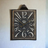 Vintage Style Black and White Iron Wall Clock - Homeroots - Flyclothing LLC
