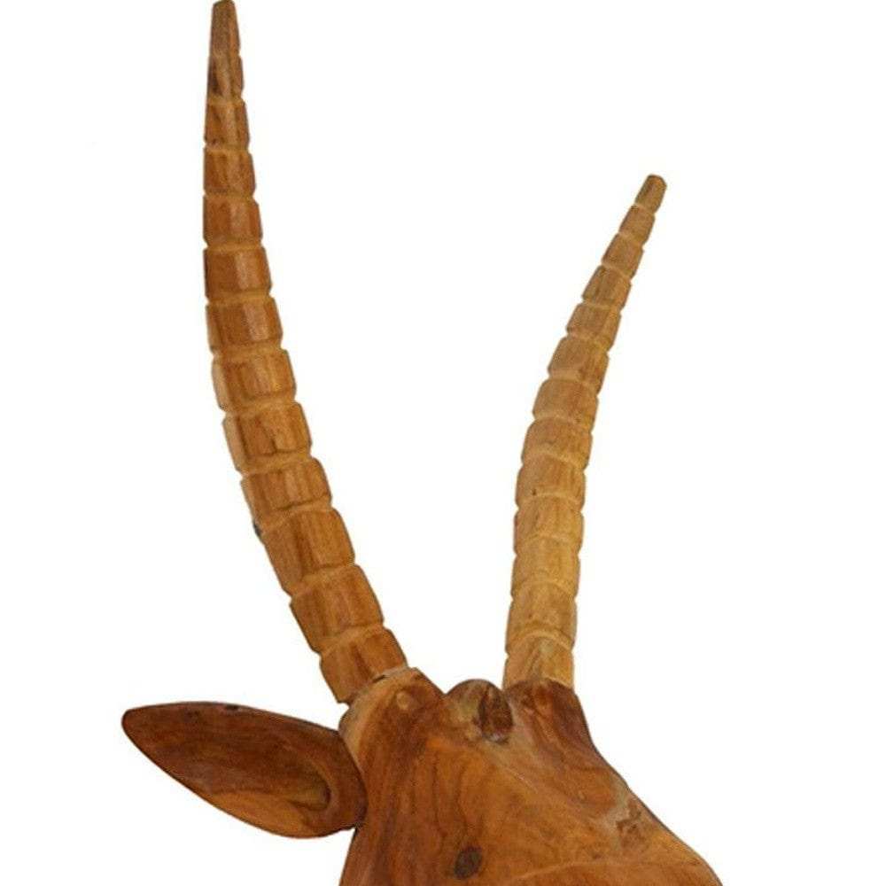 Brown Solid Wood Elk Wall Decor - Homeroots - Flyclothing LLC