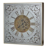 Silver And Gold Antique Style Square Wall Clock - Homeroots - Flyclothing LLC