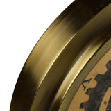 Gold Industrial Style Round Wall Clock - Homeroots - Flyclothing LLC
